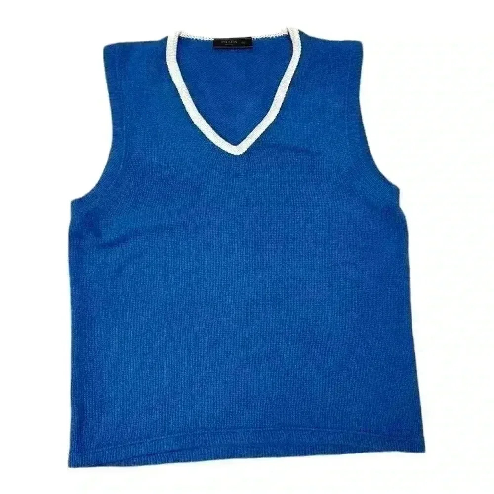 Prada Cashmere V-neck Sleeveless  Sweater